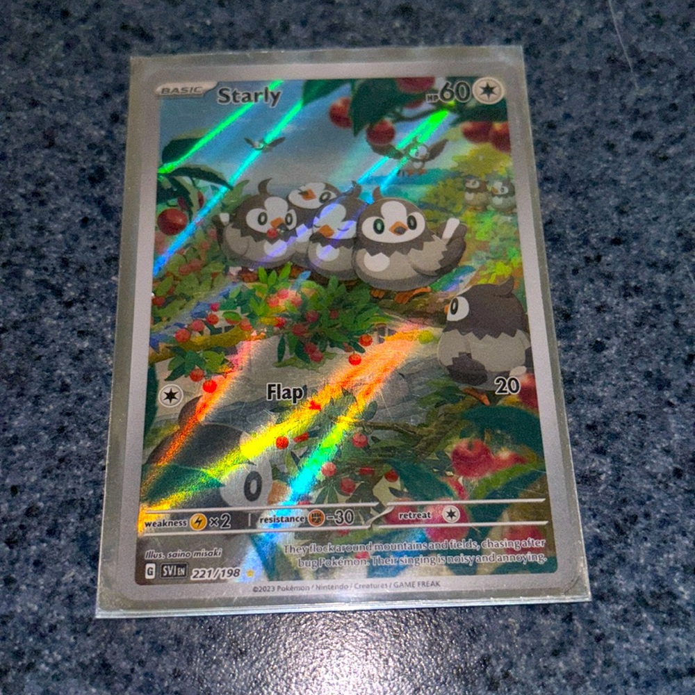 Starly Holographic Trading Card